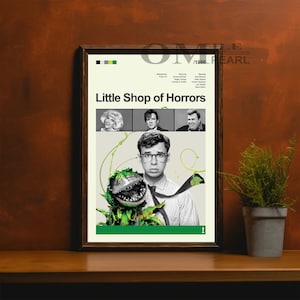 Mid Century Modern Little Shop of Horrors Movie Poster, Retro Movie Print, Modern Vintage Movie Posters