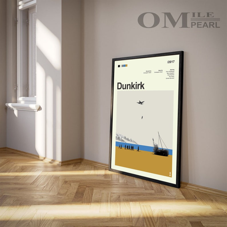 Mid Century Modern Dunkirk Movie Poster, Retro Movie Print, Modern ...