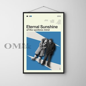 Mid Century Modern Eternal Sunshine of the Spotless Mind Movie Poster, Retro Movie Print, Modern Vintage Movie Posters
