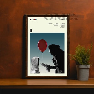 Mid Century Modern It Movie Poster, Retro Movie Print, Modern Vintage Movie Posters