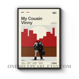 Mid Century Modern My Cousin Vinny Filmplakat, Retro My Cousin Vinny Filmdruck, moderne Vintage Filmplakate
