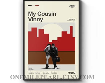 Mid Century Modern My Cousin Vinny Filmplakat, Retro My Cousin Vinny Filmdruck, moderne Vintage Filmplakate