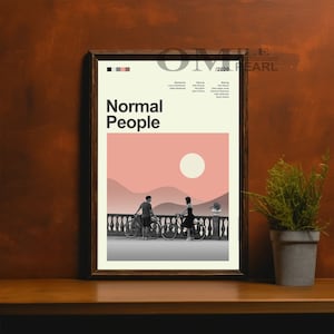 Mid Century Modern Normal People Movie Poster, Retro Movie Print, Modern Vintage Movie Posters