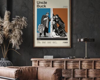 ミッドセンチュリーモダンアンクルバック映画ポスター、レトロ映画