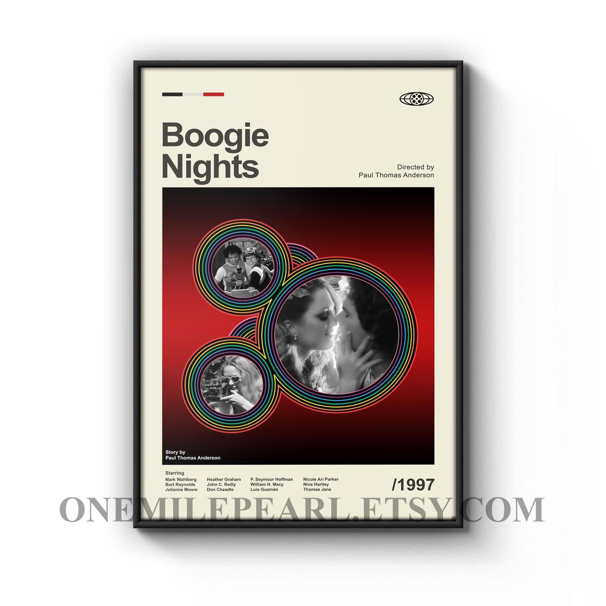 Mid Century Modern Boogie Nights Movie Poster, Retro Boogie Nights
