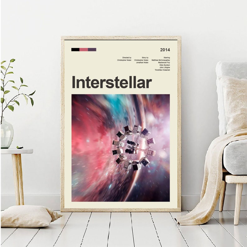 Mid Century Modern Interstellar Movie Poster Retro Movie - Etsy