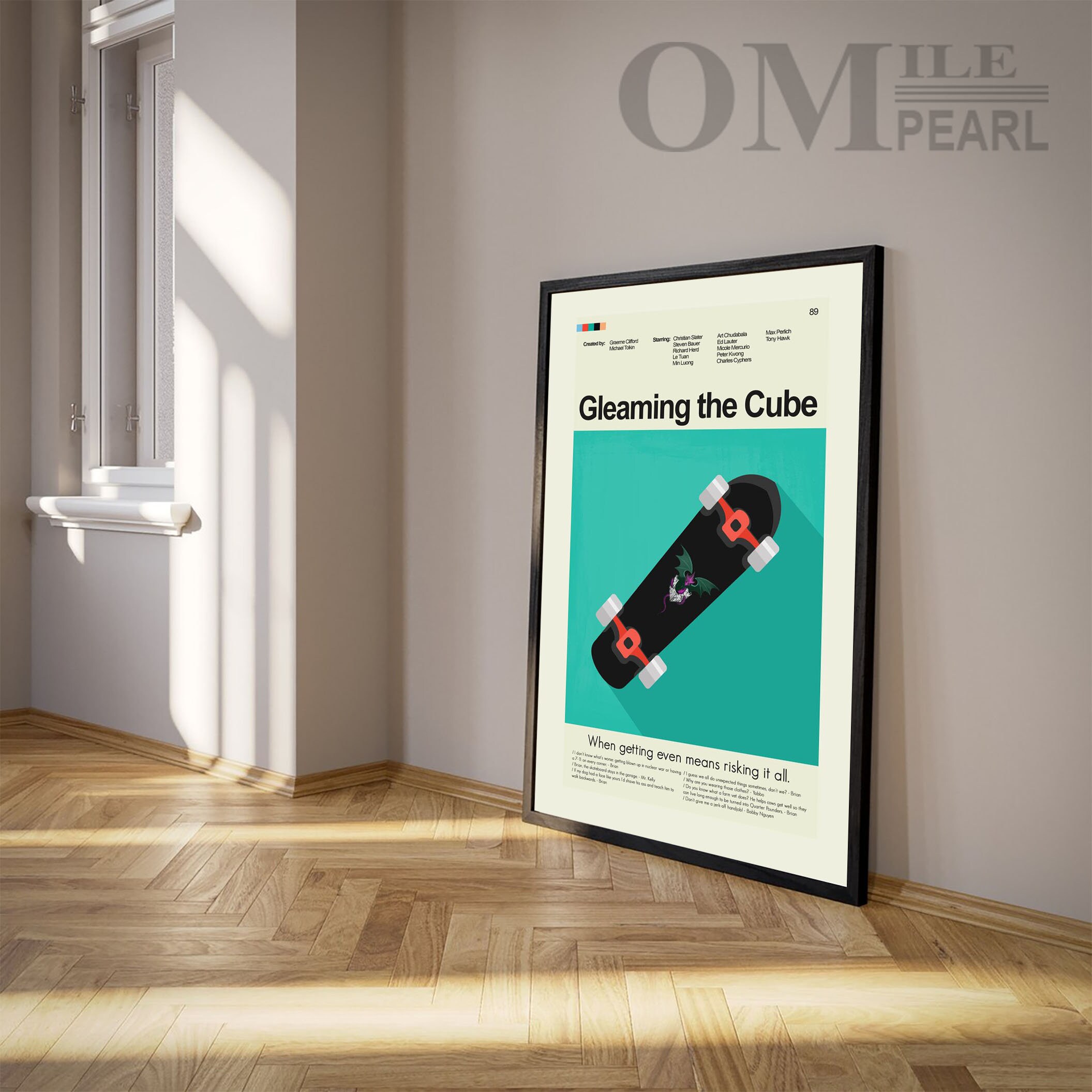 Mid Century Modern Gleaming the Cube Movie Poster Retro Movie Etsy