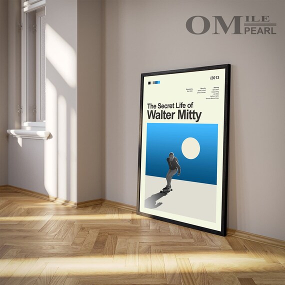 The Secret Life Of Walter Mitty Poster - Vintage Leinwand Druck 30x45cm