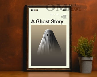 Mid Century Modern A Ghost Story Movie Poster, Retro Movie Print, Modern Vintage Movie Posters