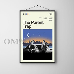 Mid Century Modern The Parent Trap Movie Poster, Retro Movie Print, Modern Vintage Movie Posters