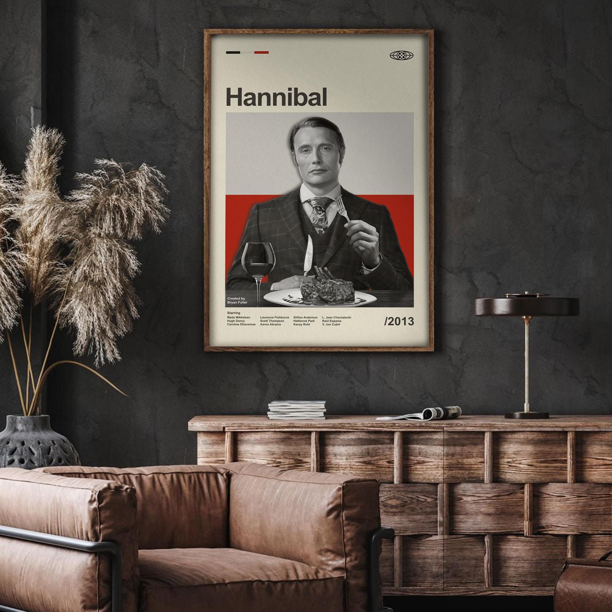 Mid Century Modern Hannibal Poster, Retro Hannibal Print, Modern
