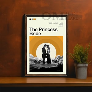 Mid Century Modern The Princess Bride Movie Poster, Retro Movie Print, Modern Vintage Movie Posters