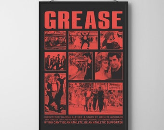 Póster de la película Grease de 1978, póster de Grease para Broadway, póster de la película Grease, pósteres de películas vintage modernas