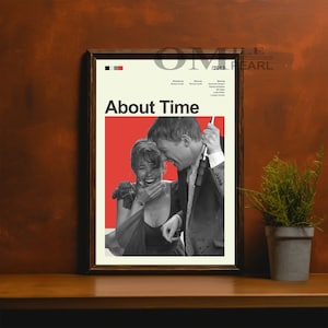 Mid Century Modern About Time Movie Poster, Retro Movie Print, Modern Vintage Movie Posters
