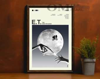 E.T.ポスター印刷 |スピルバーグ ウォールアート |カルト映画ポスター