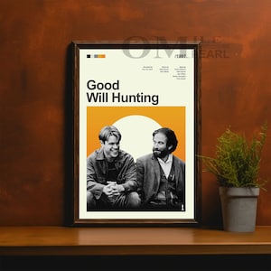 Mid Century Modern Good Will Hunting Movie Poster, Retro Movie Print, Modern Vintage Movie Posters