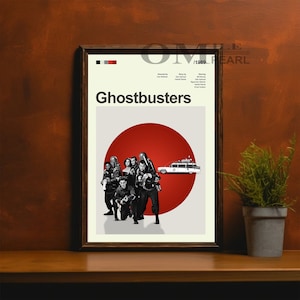 Mid Century Modern Ghostbusters II Movie Poster, Retro Movie Print, Modern Vintage Movie Posters