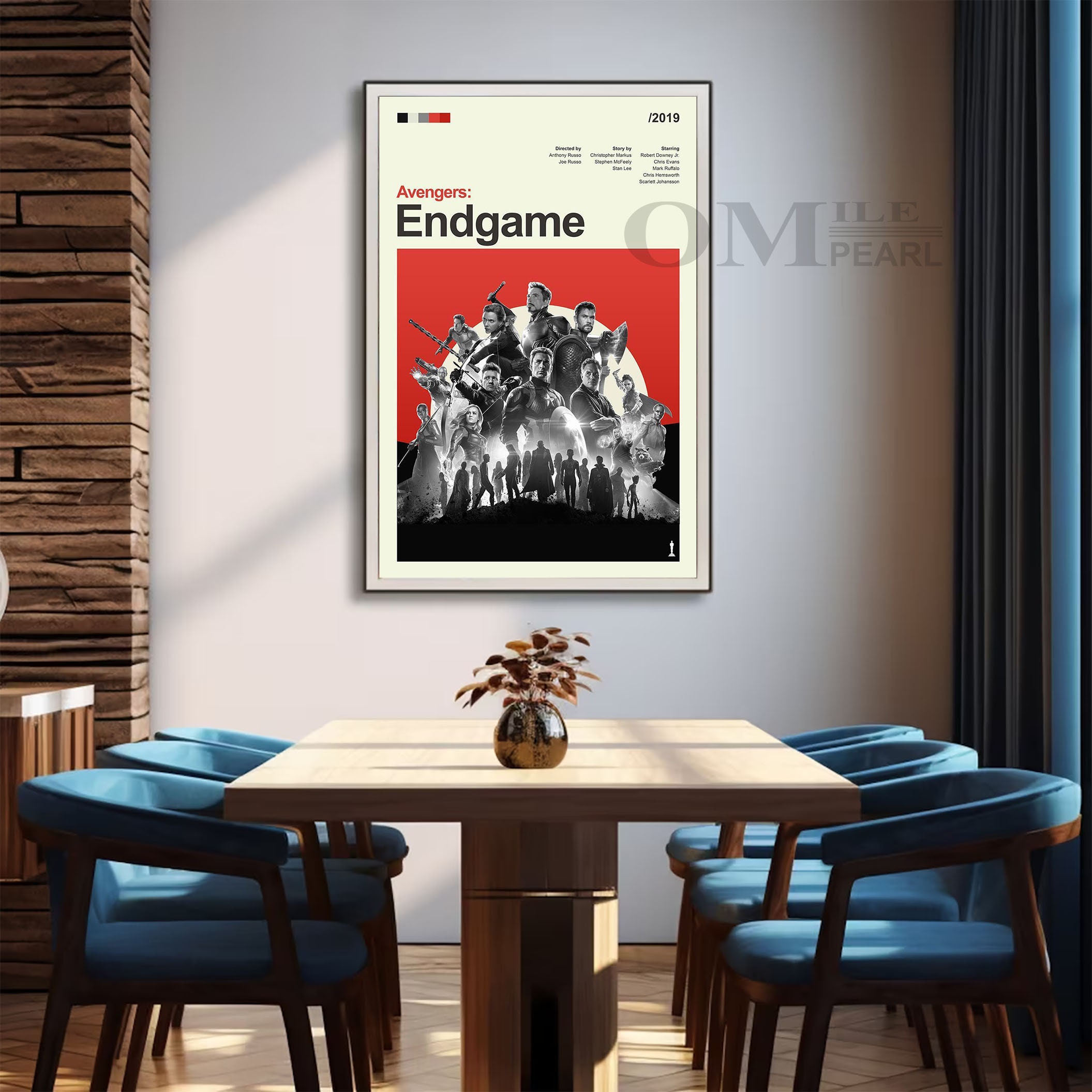 Mid Century Modern Avengers: Endgame Movie Poster, Retro Movie Print ...