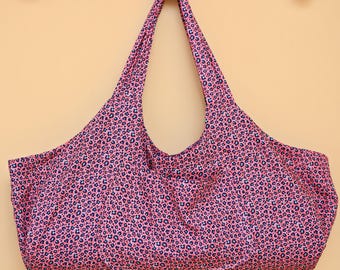 Pink Leopard Print Yoga Mat Bag: Cotton Pilates Carrier