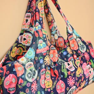 Día de los Muertos Yoga Mat Bag Pilates mat bag velvet cotton fabric Day of the Dead