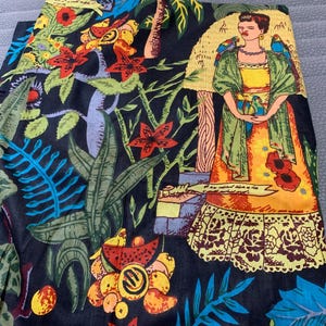 Frida Kahlo Yoga Bolster Meditation Pillow Removable Washable Cover 100% Cotton Bohemian pillow Black Frida Khalo