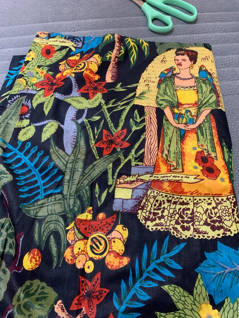 Frida Kahlo Yoga Bolster Meditation Pillow Removable Washable Cover 100% Cotton Bohemian pillow Black Frida Khalo