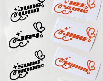 Enhypen Member Name Vinyl Decal Sticker