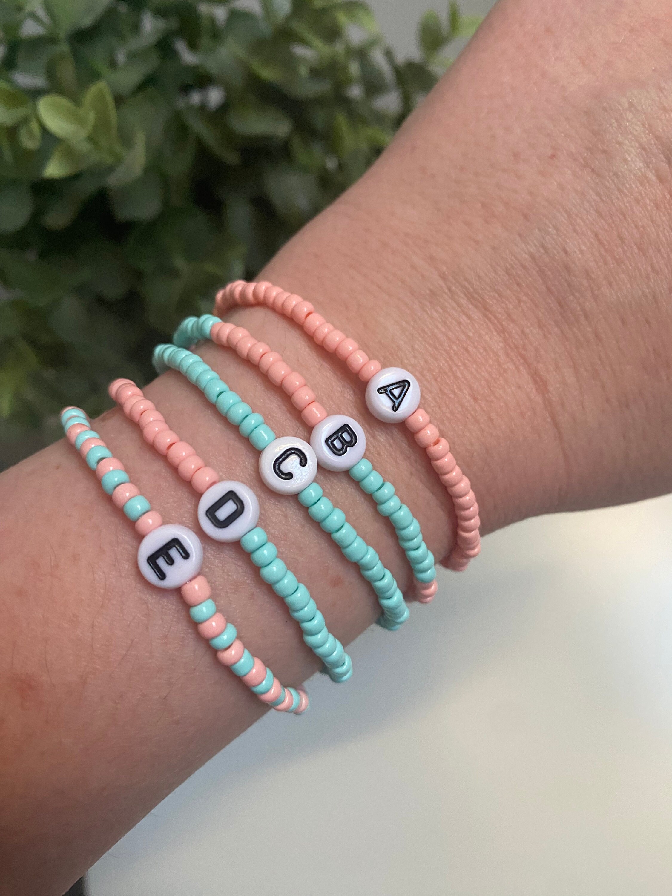 Pink and Blue Preppy Vsco Smiley Bracelet - Etsy Canada | Bracelets  handmade beaded, Clay beads, Beads bracelet design
