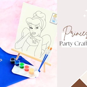 Princess Birthday Craft Kit for Toddlers: Creative Art Activities with Predrawn Canvas