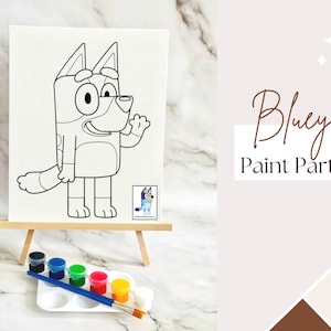 All-in-One Kreatives Bluey Paint Party Kit: Spaß-Geburtstags-Bastelset für Kleinkinder