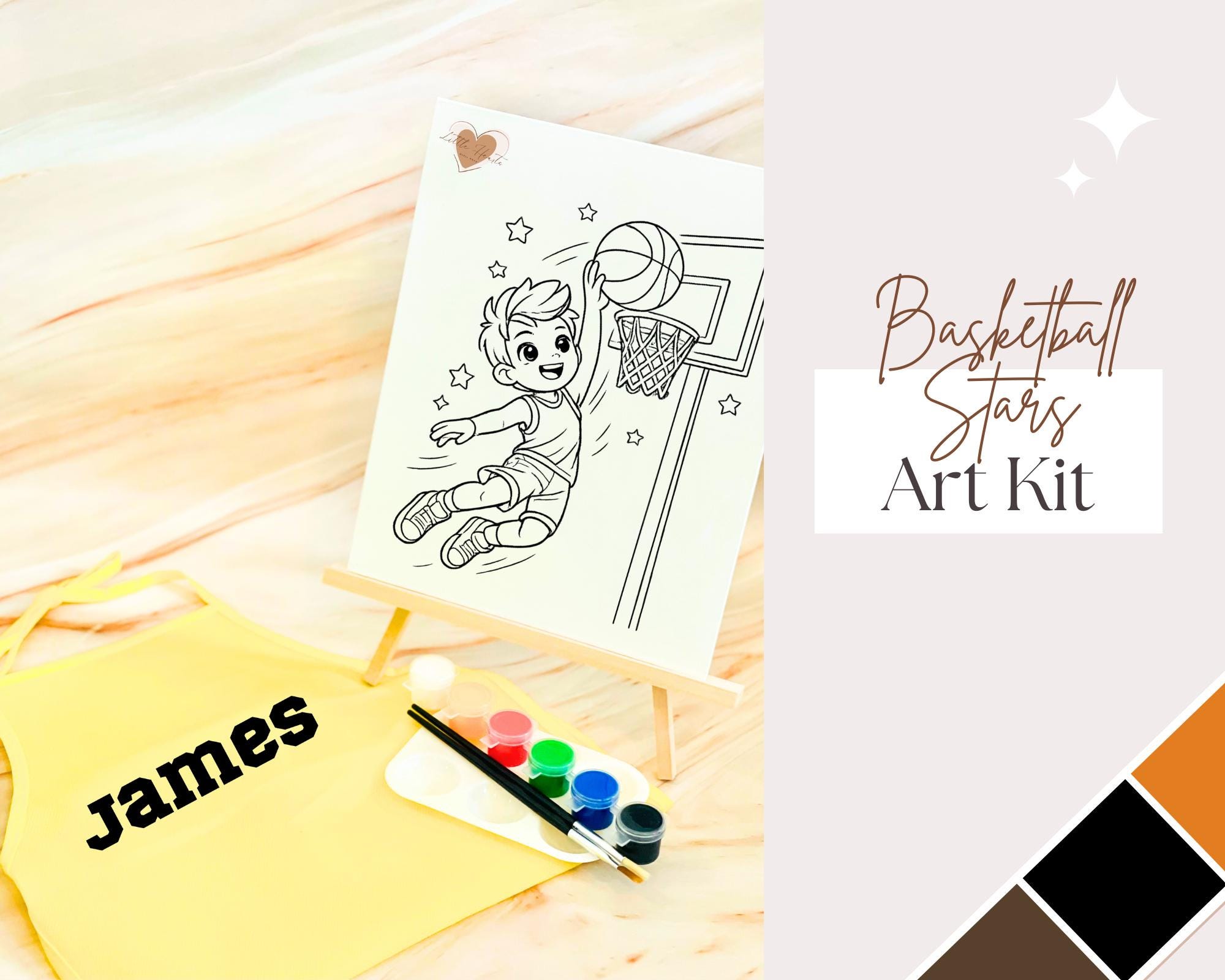 40 Super Fun Sports Crafts for Kids To Keep Them Busy 20 Basketball Art Kit for Kids - DIY Canvas Painting Activity Sports…
