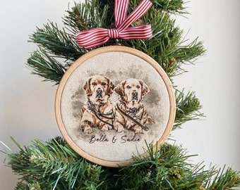 Custom Dog Photo Ornament For Christmas Gifts, Wooden Ornament Dog Lover Gifts, Pet Picture Ornament Dog Christmas Gift
