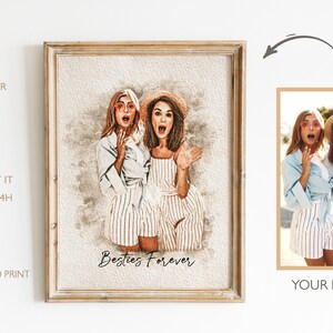 Best Friend Birthday Gift | Best Friend Print | Best Friends Portrait | Best Friend Gift Personalized | Friendship Print | Friendship Gift