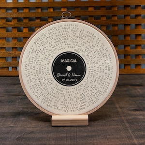Regalo di anniversario personalizzato - Stampa del testo della canzone, regalo di nozze, regalo di anniversario, regalo per lui e lei, stampa del testo personalizzata, stampa della canzone, regalo