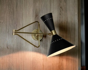 Modern Adjustable Wall Lamp Light Sconce CONO 2 , Handmade Brass Ceiling Spot Light Lamp , Flush Mount Light Low Ceiling Lamp