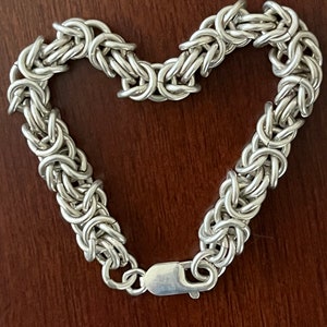 Sterling Silver Byzantine Bracelet