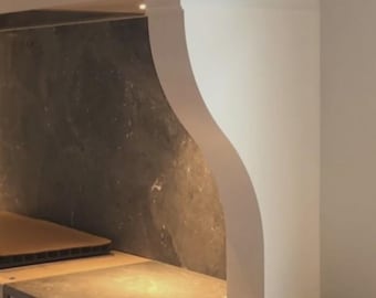 Handgesneden massief houten console: klassiek accent in missiestijl (30 x 21 x 7)