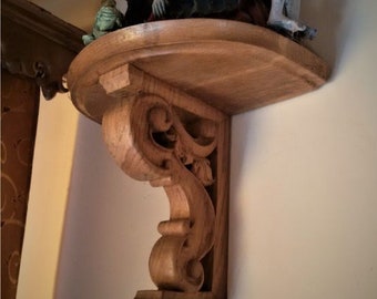 Handmade Wooden Corbel Bracket – Rustic Farmhouse Shelf Support, Custom Size Wall Decor