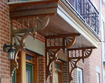 Hand-Carved Solid Wood Corbel, Classic Large Architectural Accent (One Corbel)