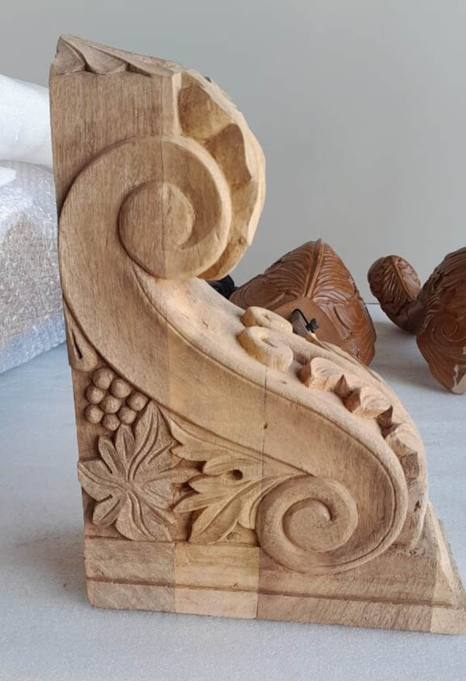 Hand-carved Solid Wood Corbel Bracket: Classic Mission Style Accent - Etsy