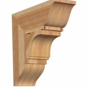 Hand-carved Wood Corbel  18&quot;H x 6&quot;W x 18&quot;D Carving Handcrafted Solid Mission Wood Perfect Accent Bracket Corbel Ready to Ship