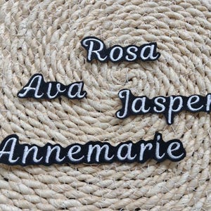 Toppa con nome, toppa personalizzata ricamata, Applicazione con nome, etichetta termoadesiva per la scuola, Bügelbild, Einschulung, Schultüte