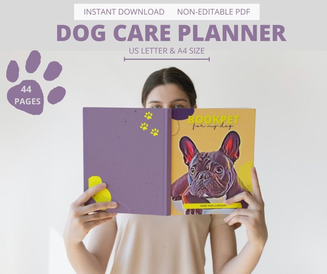 DOG JOURNAL, Pet Care Planner, HEALTH Tracker, French Bulldog Care