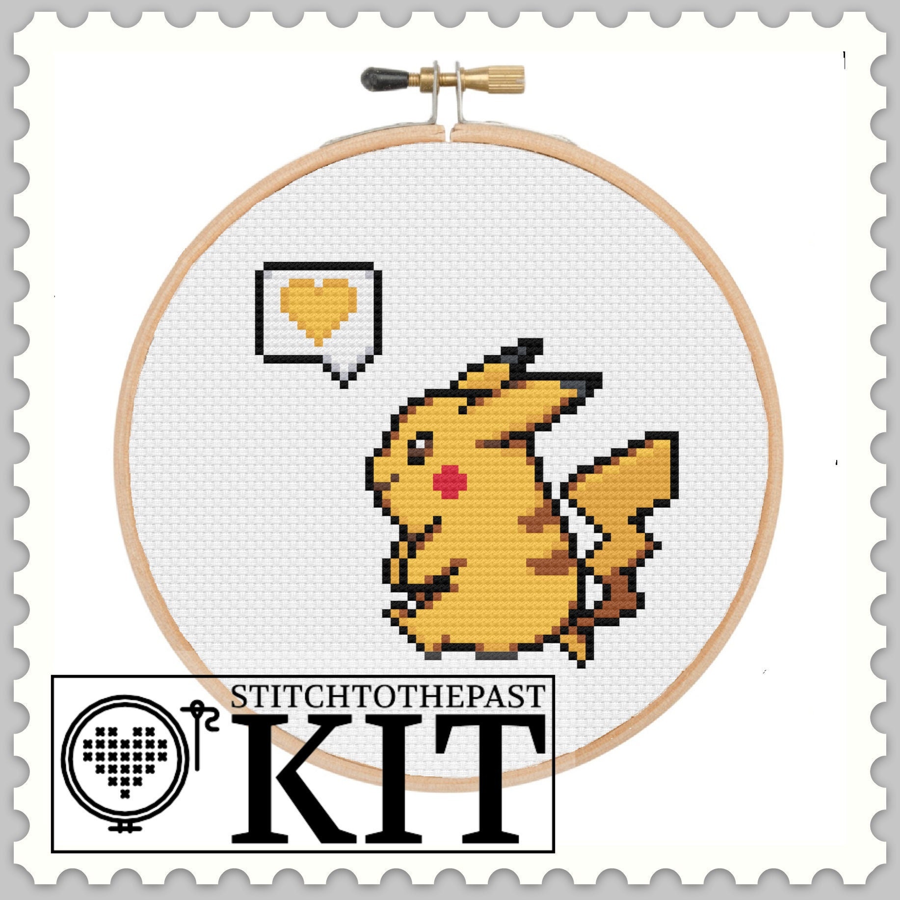 Pikachu Emoji Pokemon Yellow Set of 42 Cross Stitch Pattern -  Israel