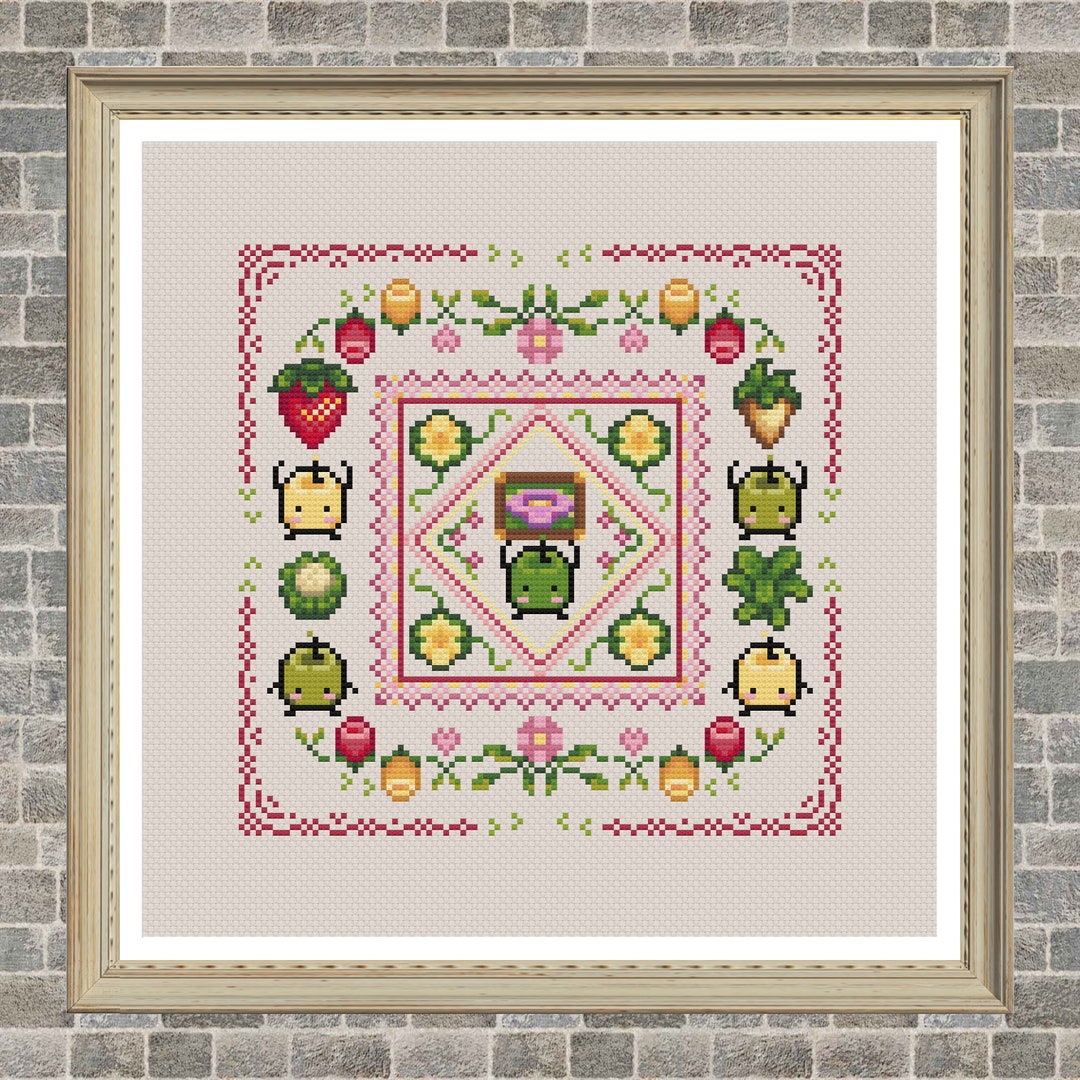 Spring Junimo Cottage Core Stardew Valley Cross Stitch - Etsy