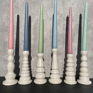 ceramic candle stick holder, candlestick holder, table decorations candles, minimalist decor, white candle holder, pottery christmas gifts
