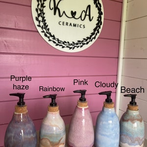Ceramic soap dispenser with pump, handmade pottery, soap dispenser bathroom, refillable shampoo bottles, pump bottle,  eco friendly gifts
