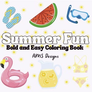 DIGITAL VERSION Summer Fun Bold and Easy Coloring Book