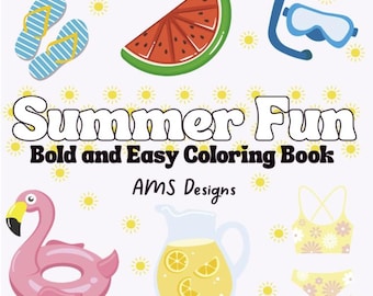 WERSJA CYFROWA Letnia zabawa, kolorowanka, odważna i łatwa