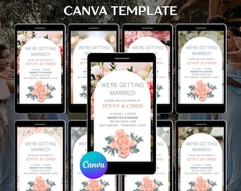Wedding Invitation Template: Editable Canva Invite (PDF Download)